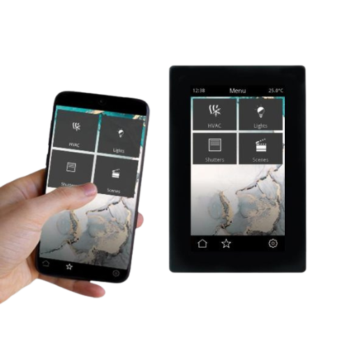 KNX capacitive touch panel 4.3″ IP connectivity